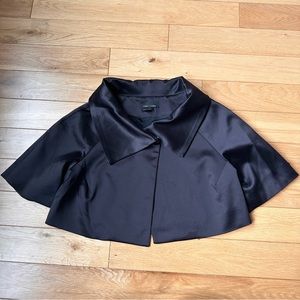 Max & Cleo Black Satin Cropped Jacket